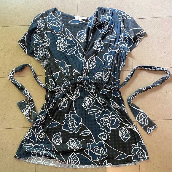 Gorgeous Empire Waist Tie Back floral tunic top for Women - Large - Picture 1 of 7